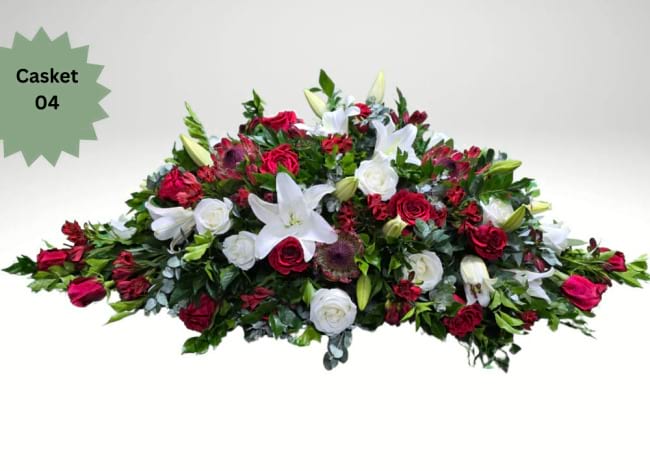 Lilly Rose Protea Single side casket spray