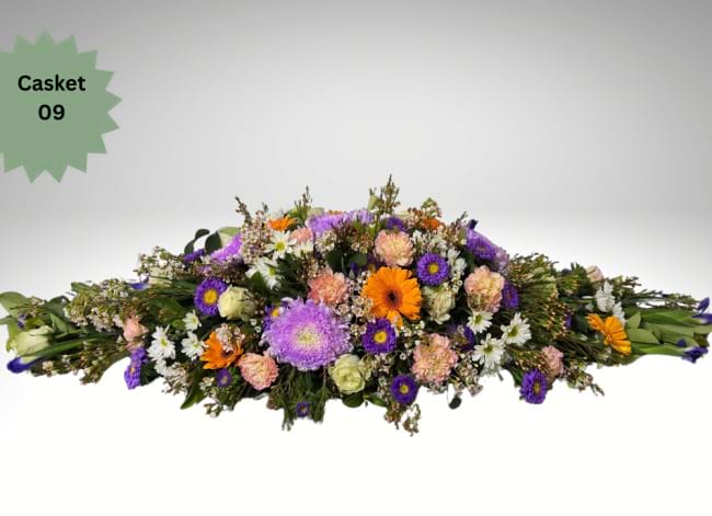 Double side low and long mixed casket spray
