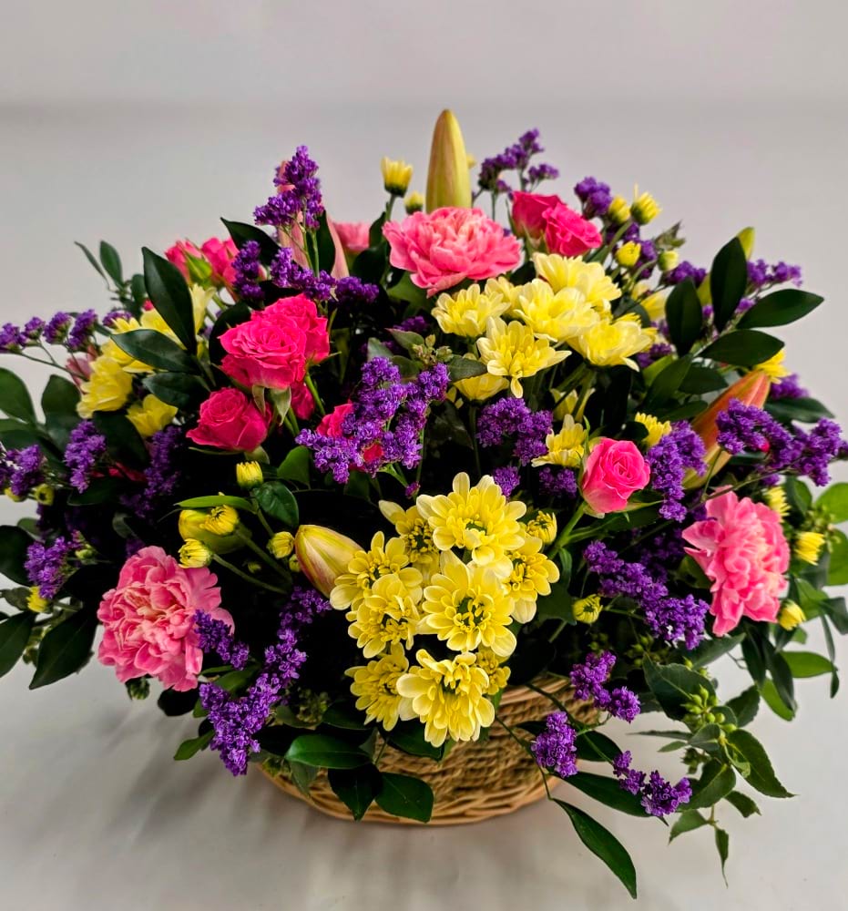 Beautiful Basket of Fresh Flowers | Coastal Flora | Same Day Flower Delivery Sunshine Coast