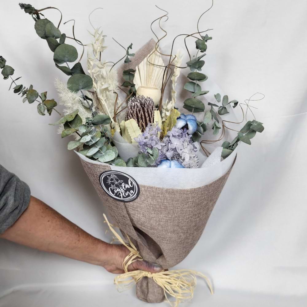 Erin Dried Flowers | Preserved Flower Bouquet | Sunshine Coast Florist | Same Day Flower Delivery