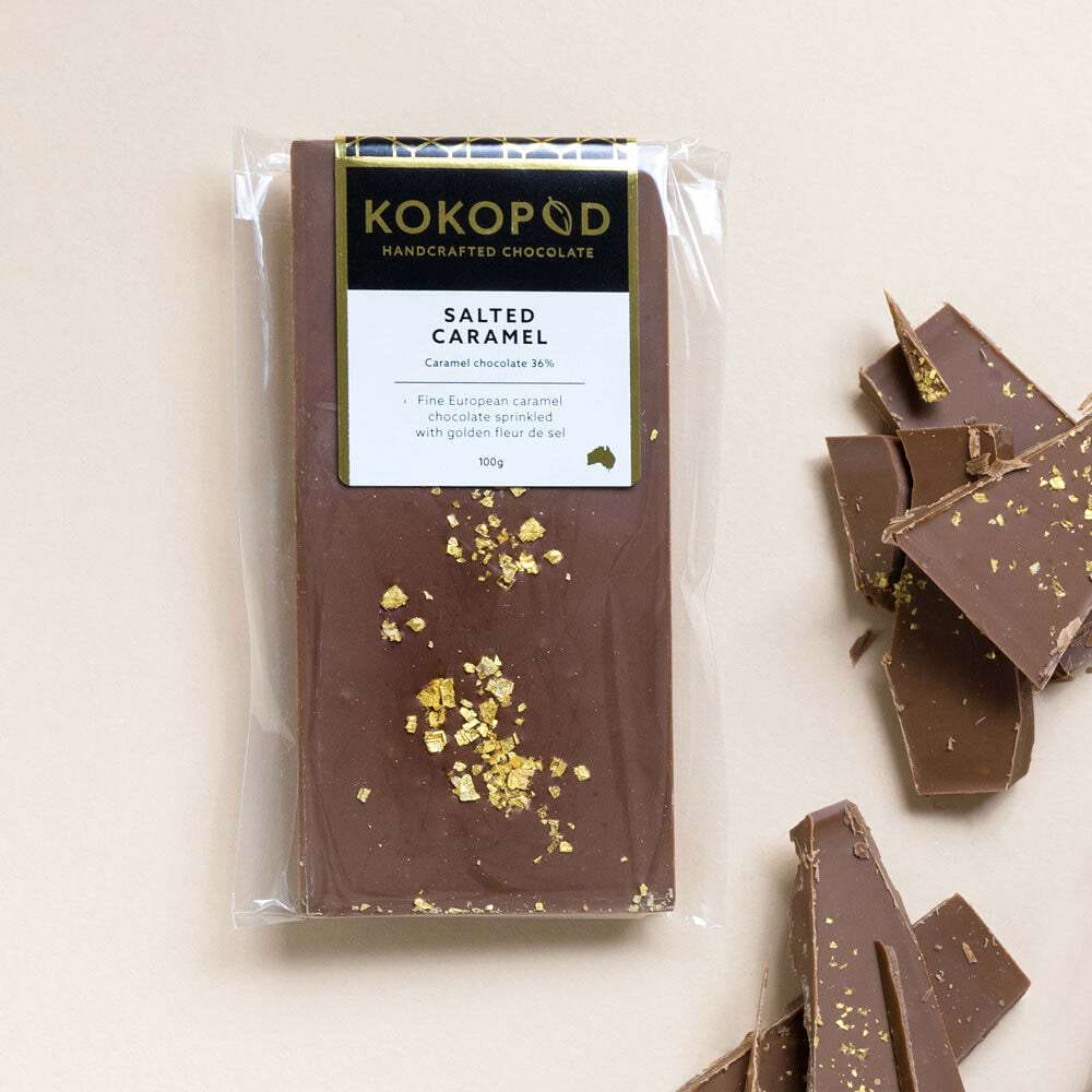 100g SALTED CARAMEL | KOKOPOD CHOCOLATE | Sunshine Coast Florist | Same Day Flower Delivery Sunshine Coast