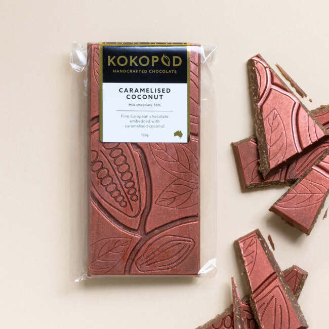 Kokopod Caramelised Coconut Chocolate (100g) | Coastal Flora