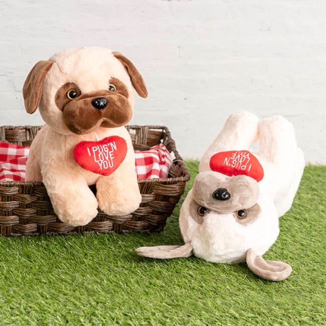 Pug Jack  with Love You Heart