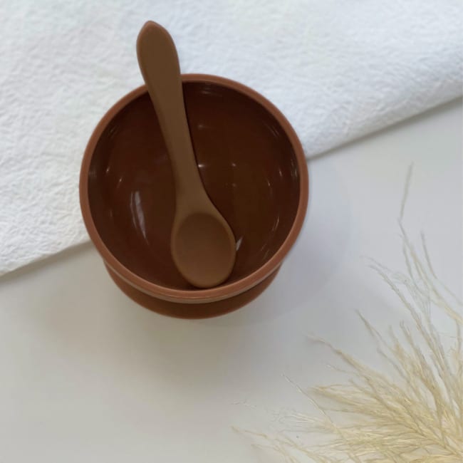 Silicone Suction Bowl & Spoon Set | Baby Meal Time