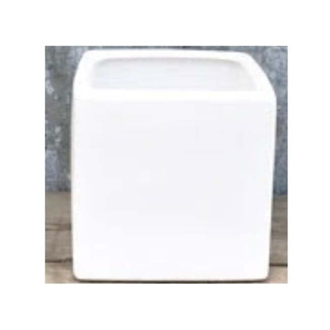 White square ceramic cube