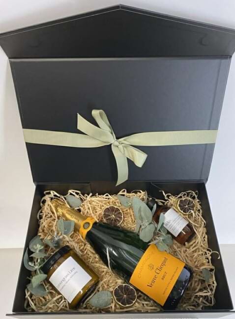 Veuve Clicquot Champagne & Self-Care Hamper Box | Coastal Flora
